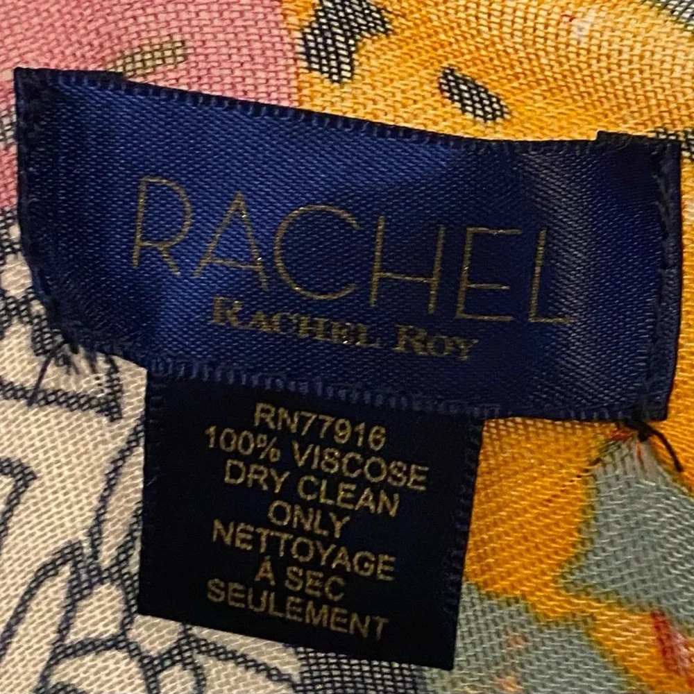 Rachel Roy Cover Up Kimono NWT Sz OS Sheer Floral Print Tie Front Or Wear Open